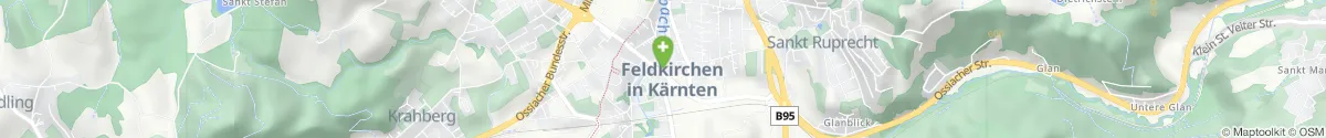Kartendarstellung des Standorts für Stadt-Apotheke in 9560 Feldkirchen
